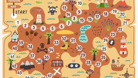 Horizontal Pirate Treasure Map. Creator map for children. Doodle illustration Hand drawn nursery baby scandinavian style, kids t shirt postcard